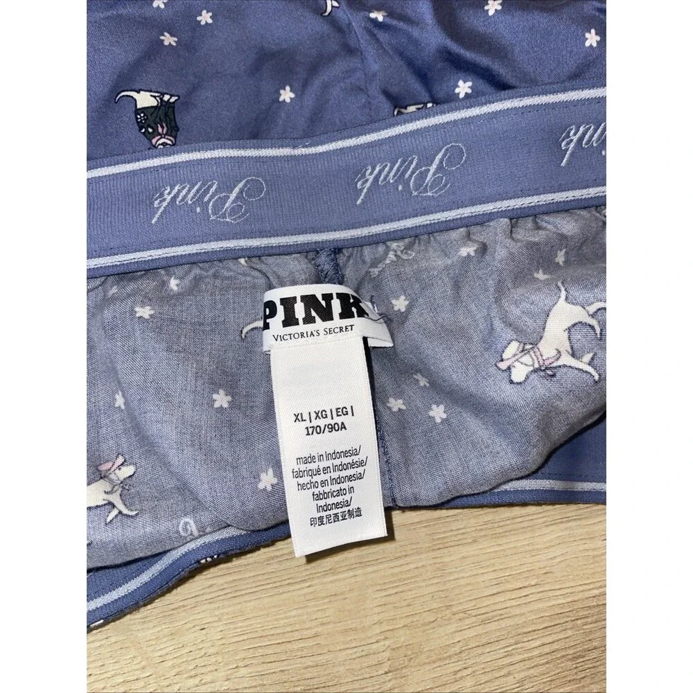 Victoria's Secret PINK Boxer Shorts Lot Of 5 Size XL Sleep Pajama Y2K